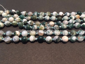 Hecho a mano estilo bohemio 108 collar de cuentas redondas precio al por mayor ágata musgo piedra preciosa para Yoga Mala para regalos y fiestas - Product Image 4