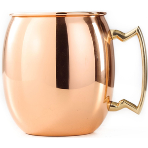 Taza de mula de Moscú de cobre puro, con mango de cobre, textura martillada con pulido de espejo, por Nine Seven exporta - Product Image 4