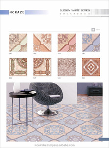 300x300mm Carreaux de sol en céramique classiques modernes Impression numérique Fonction de brique réfractaire entièrement personnalisable - Product Image 2