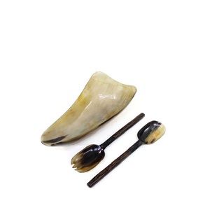 Luxury Handmade Buffalo/ox Horn <b>Bowl</b> with Spoon for Kitchenware <b>Deep</b> Horn <b>Bowl</b> Natural Color Top Sale - Product Image 3