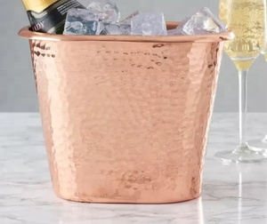 Cubo Enfriador de Vino de Cobre Puro Ecológico Certificado, Accesorios de Bar para Vino Frío - Product Image 1