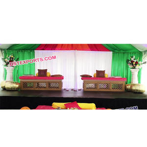 Boda Mehandi escenario novia Banco estilo árabe paquistaní Sangeet escenario asiático boda Mehandi escenario decoración mejor precio EE. UU. - Product Image 1