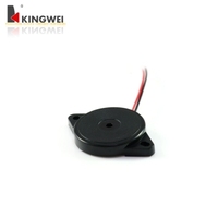 Kingwei Buzzer piézoélectrique électronique 23 mm, hauteur 4,2 mm, 9 V, 2700 Hz, 80 dB, noir