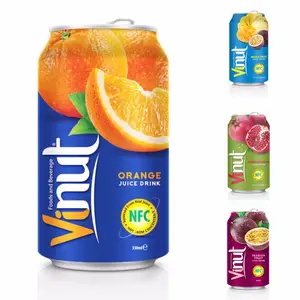 Boisson au jus d'orange 330ml VINUT Meilleure vente échantillon gratuit, vente en gros de marque privée (OEM, ODM)