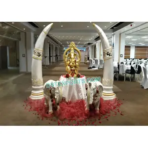 Indian Wedding Decorations Elephant Trunk Pillars For Wedding Entrance FRP Columns For Wedding Foyer