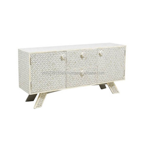 Mueble de TV de altura ajustable con incrustaciones de hueso elegante y moderno, muebles orientales, muebles de sala de estar para oficina en casa - Product Image 6