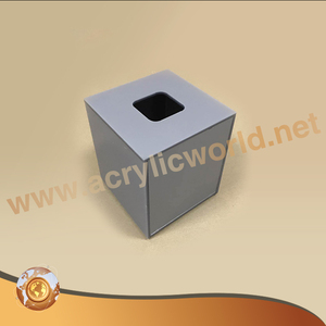 Boîte à mouchoirs en acrylique noir Top Garde personnalisée tiroir et plateau carrés - Product Image 5