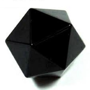 Cube de whisky en obsidienne noire de haute qualité, en forme d'icosahédon, pierre naturelle sculptée, cristal de guérison Reiki, pierre précieuse, grossiste en pierres précieuses - Product Image 1