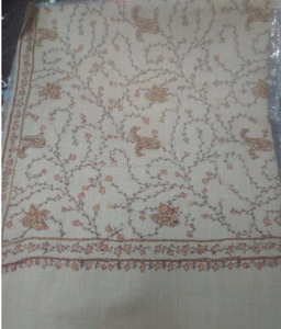 High Quality Kashmiri Wool Shawls in Red or Black with Hand Embroidery Multi-Purpose Winter <b>Scarves</b> - Product Image 3