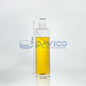 Botella de plástico transparente PET con forma de cilindro, para aceite de limpieza, 150ml - 24mm - 22g - Product Image 3