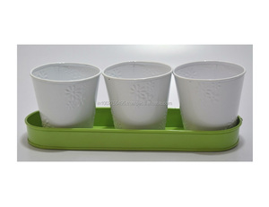 GALVANIZED NEW DESIGN COLOURED POT WholeSale Price Powder Coated New Look Flower Pots & <b>Planters</b> - Product Image 1