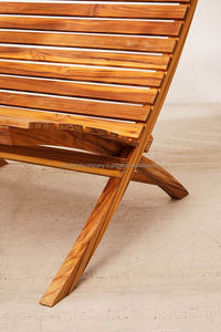 Bianca เก้าอี้ไม้พับได้ทำจากโลหะทนทานและเฟอร์นิเจอร์หวายสำหรับสวนรับประทานอาหารกลางแจ้งใช้ในสวน - Product Image 3