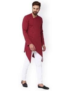 ผู้ชายที่ดี Kurta สีที่แตกต่างกันในผ้าฝ้าย - Product Image 4