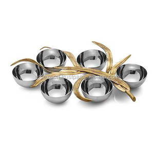 Nuevo diseño elegante, utensilios de cocina, dulces, cuenco para servir, Material metálico de calidad de lujo, cuencos para servir para el hogar, accesorios de artículos de comedor - Product Image 1
