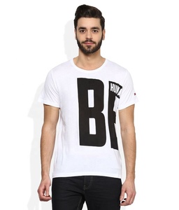 Camiseta de algodón peinado de calidad superior Serigrafía de alta durabilidad Colores personalizados Bio-Washed Manga corta Bajo MOQ Frontal - Product Image 3