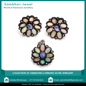 Elegant TZ 925 Sier Pendant Set With Natural <b>Opal</b> Gemstone Handmade Designer Jewelry for Women Girls for Engagement Anniversary - Product Image 4