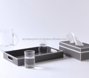Sleek Rectangular Serving <b>Tray</b> with Handles Perfect for Serving <b>Drinks</b> and Organizing Items in Modern Style - Product Image 4