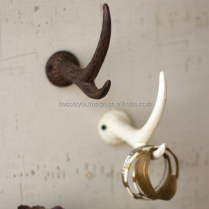 Black & White Metal Antler <b>Coat</b> <b>Rack</b> New Design Deer Shape <b>Wall</b> Hook Silver Finished <b>Wall</b> Hook - Product Image 1