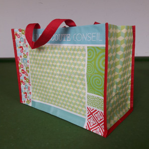 PP <b>Woven</b> Shopping <b>Bag</b> With Shiny OPP Film 01 U-Piping Construction new - Product Image 2