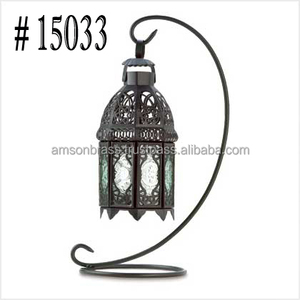 Decoración de fiesta marroquí colgante con farol de vela de pie - Product Image 6