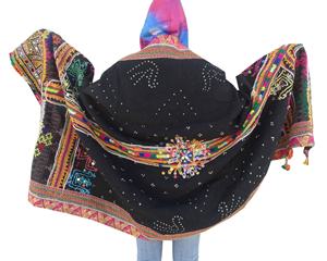 Wholesale vintage handmade embroidered banjara <b>shawl</b>, rare rabari throw - Product Image 4