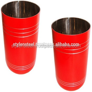 Vasos multiusos de acero inoxidable para servir de metal sólido con recubrimiento de polvo rojo para beber para tazas - Product Image 2