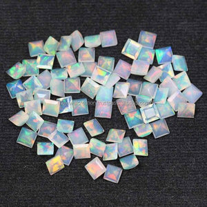 7mm naturel éthiopien opale facette carré coupe gros calibré lâche pierre précieuse fabricant acheter maintenant au prix d'usine en ligne - Product Image 2