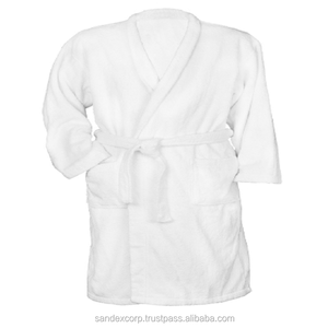 Albornoz de alta calidad para mujer, servicio de OEM liso de bambú orgánico supersuave al por mayor en la India, logotipo frontal de resorte - Product Image 1