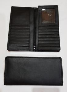 High Capacity Leather Long <b>Wallet</b> Multi Card <b>Holder</b> with ID Window Zipper Pocket for Men Wholesale Credit Card Organizer - Product Image 5