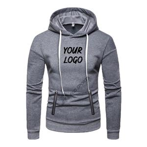 เสื้อกันหนาวมีฮู้ดกันน้ำมีซิปสำหรับผู้ชาย, เสื้อกันหนาวมีฮู้ดแขนยาวทรงสลิมฟิตสำหรับฤดูหนาวขนาดใหญ่ - Product Image 1