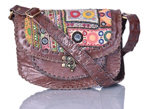 Vintage bordado Patchwork hecho a mano indio Banjara Sling hecho a mano bolso de cuero genuino hecho a mano bolsos hechos a mano monederos carteras - Product Image 6