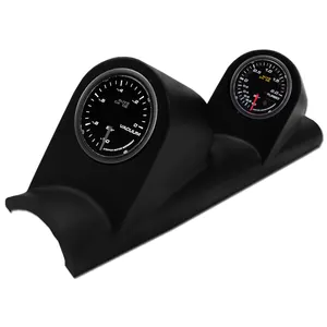 Soporte Doble para Medidores de Motor de 60 mm, Negro, para Pilar A, para Automóvil, de Plástico, Fácil Instalación - Product Image 1