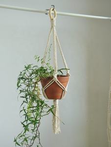 Colgador de Plantas de Macramé Hecho a Mano para Hogar, Jardín u Oficina, Nuevo Estilo INS, Decoración de Tela de Algodón, Maceta Colgante para Regalos - Product Image 3