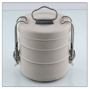 Sinh thái thân thiện BPA <span class=keywords><strong>free</strong></span> thép không gỉ ba tầng 3 khoang thực phẩm di động lưu trữ container cho ăn uống lành mạnh nhà - Product Image 2