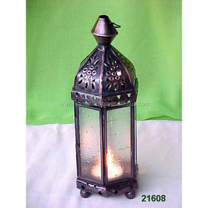 Linterna de alta calidad Decoración Linterna decorativa de metal negro antiguo - Product Image 1