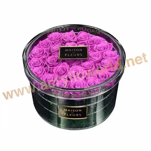 Different design excellent design acrylic rose flower display box acrylic flower box