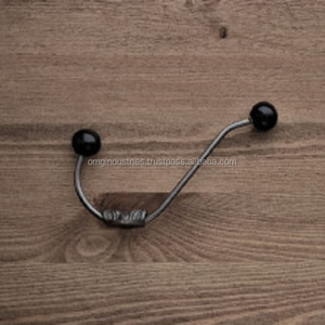 OMG Industries High Sale Back Hat & Coat <b>Hook</b> Cast Iron Black Coat <b>Hook</b> Wholesale Products Tie Back Coat <b>Hook</b> - Product Image 2