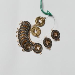 Round Disc With <b>Cross</b> Charm Natural Diamond Charm in 925 <b>Sterling</b> <b>Silver</b> From Manufacturer Suppliers at Wholesale Factory Price - Product Image 1