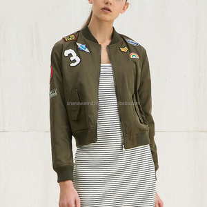 Chaquetas bomber para mujer, Top corto a la moda, al por mayor - Product Image 4