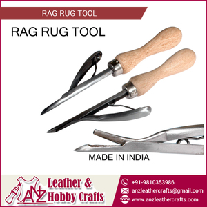 High Quality Rag Rug <b>Tool</b> for Rugging & Knitting | Professional Wooden Handle Rug Making <b>Tool</b> for Rag Rug Crafting & Weaving - Product Image 2