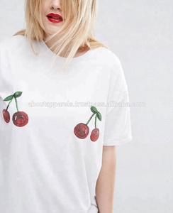 Camisetas Deportivas para Mujer, Talla Grande, Casuales, Elegantes y Económicas, con Bordado Floral, de Algodón/Fibra de Bambú, Alta Calidad, Gran Venta - Product Image 2