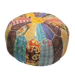 Rajasthani — pochette à Design en coton tricoté, Patchwork fait à la main, meuble rond, 60x20cm, nouveauté 2022