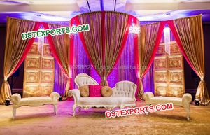 Decoración de escenario de boda, escenario de Paisley, pilar de cristal, montaje de escenario de boda, con Panel de decoración - Product Image 5