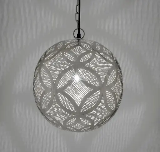 silver moroccan pendant lamp