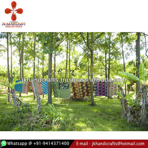 Handmade Cotton Reversible Twin Size Kantha Sari Quilt - Product Image 2