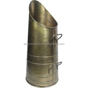 Modèle moderne Prix le plus bas Porte-bûches à double poignée Seau en métal fini doré Offre Spéciale Seau à charbon design - Product Image 4