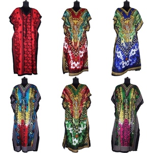 Indian Printed Women Designer <b>Tunic</b> Ladies Top Long Kaftan - Product Image 1