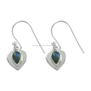 Pendientes colgantes de piedra labradorita fina de Plata de Ley 925, amatista, joyería para fiesta de boda, regalo de proveedor de India - Product Image 1