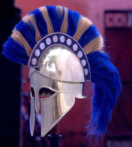 Tmoha-Casco Medieval de Corinthian, piel de color azul y dorado - Product Image 3