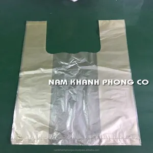 TSHIRT外卖塑料袋高密度聚乙烯 (HDPE) 清晰; 未打印/印花 (定制)